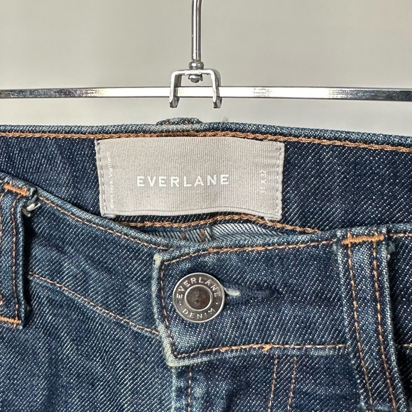 EVERLANE Denim Straight Leg Jeans Regular Rise / Dark Blue Wash- 31 x 32 - Picture 2 of 9